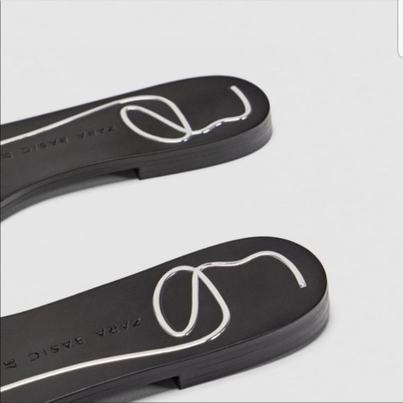 Zara Leather Flat Buckle Sandals EUR 38 - Picture 7 of 7